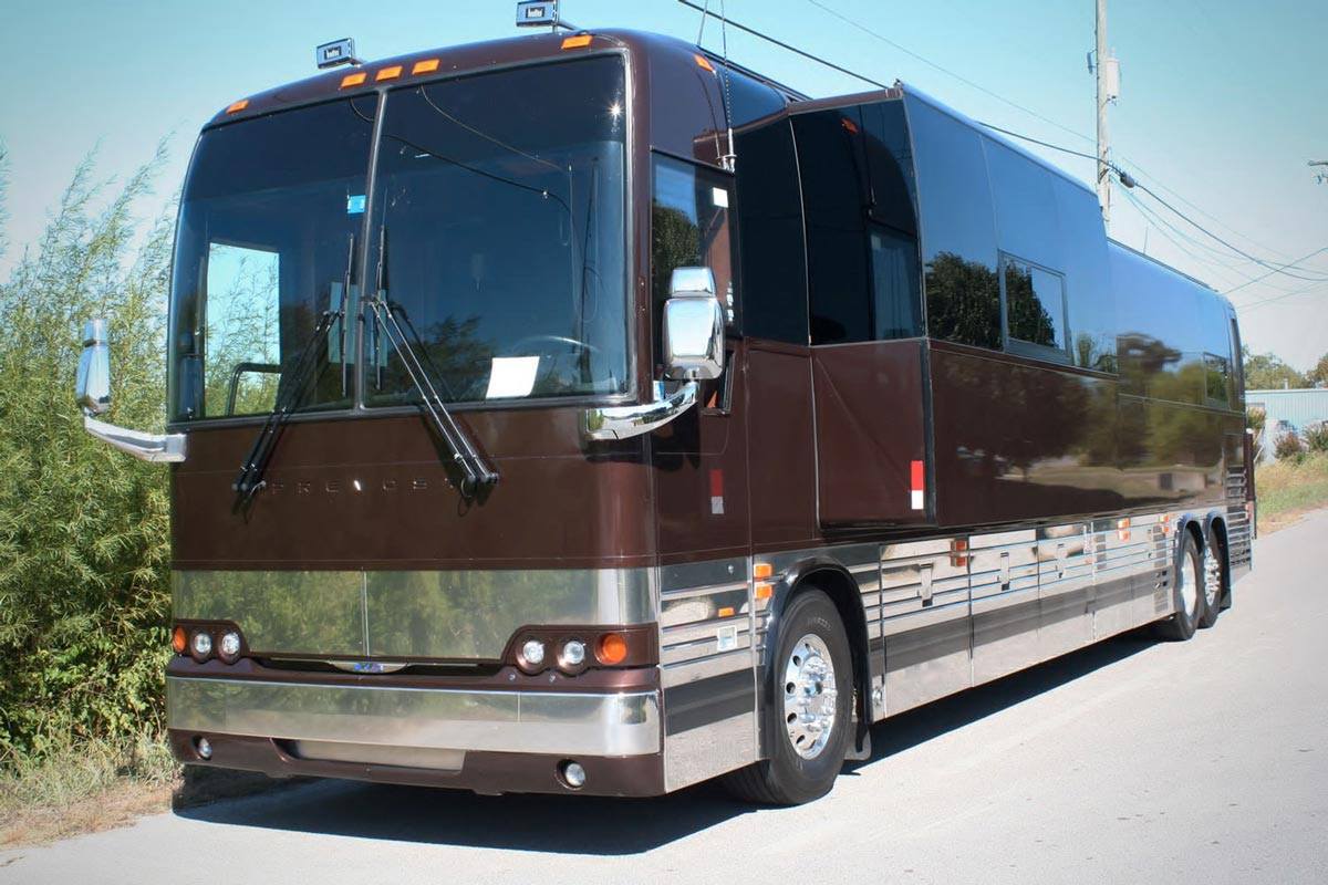 rocking roll band tour bus
